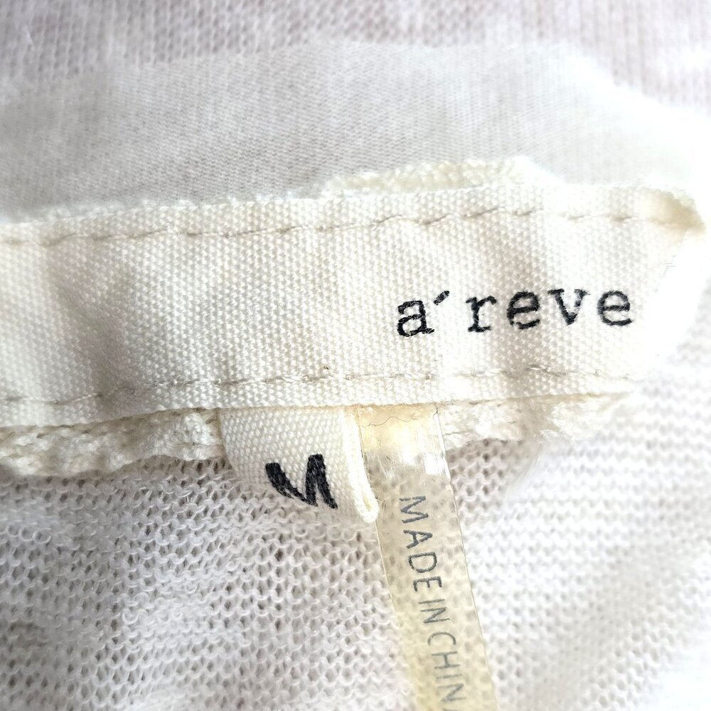 Anthro A’reve Ivory Linen Lace Trim Rhinestone Embellished Sleeveless Tank Top - Picture 6 of 7